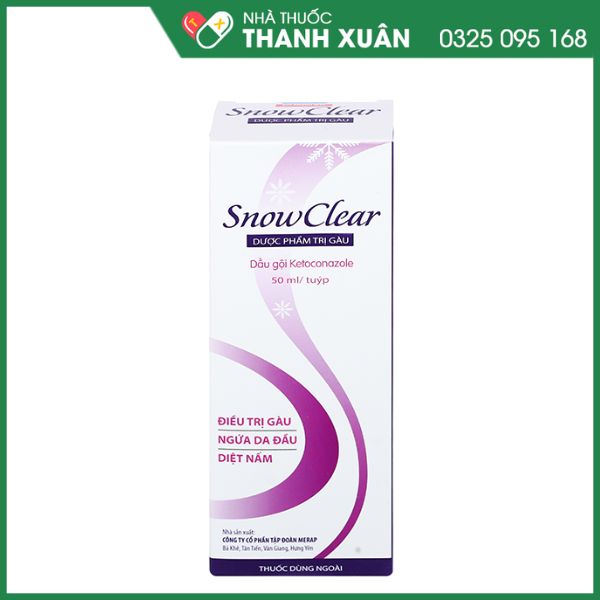 SnowClear trị gàu và diệt nấm da đầu